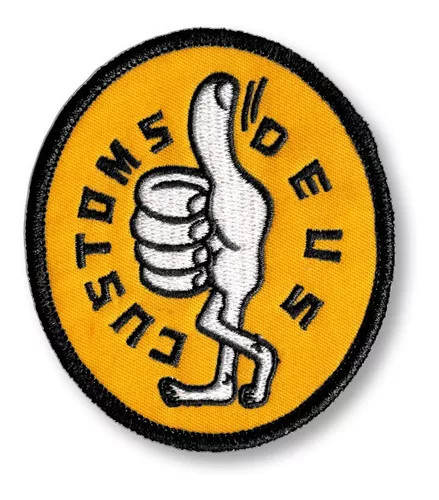 FABULOUS DEUS CUSTOMS EMBROIDERED IRON-ON MOTORCYCLE PATCH...