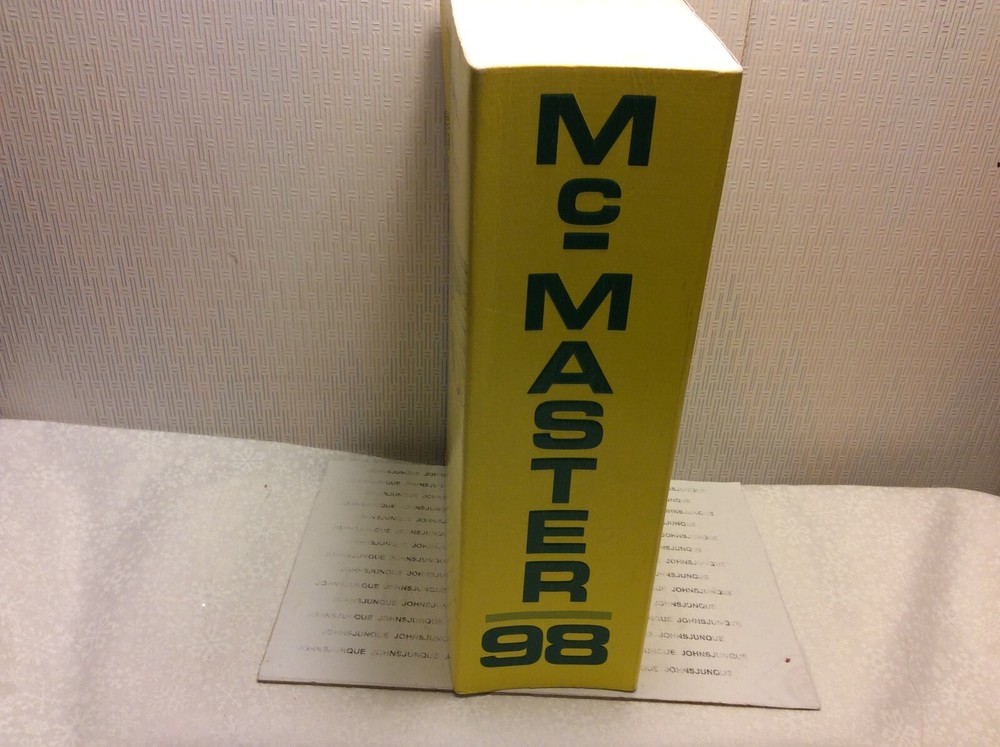 MCMASTER-CARR CATALOG #98 Chicago Version-RARE Slightly used-Great Price