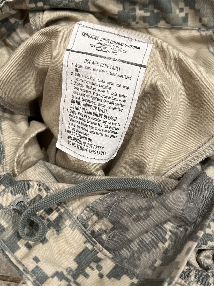 USGI Uniform Combat Army Warrior Trousers, ACU / Small-Short / LN