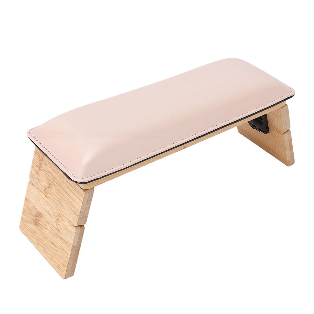 2-Foldable PU Leather Nail Hand Rest 3 Adjustable Heights For Nail Tech Salon