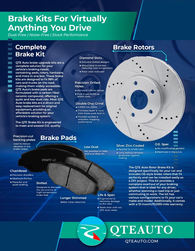 Front Ceramic Brake Pad Kit For 2006-2009 Mitsubishi Raider
