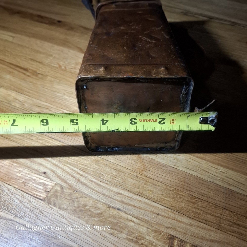 Vintage Brass Copper Fire Starter Fireplace w Wrought Iron Handle Cape Cod Shop