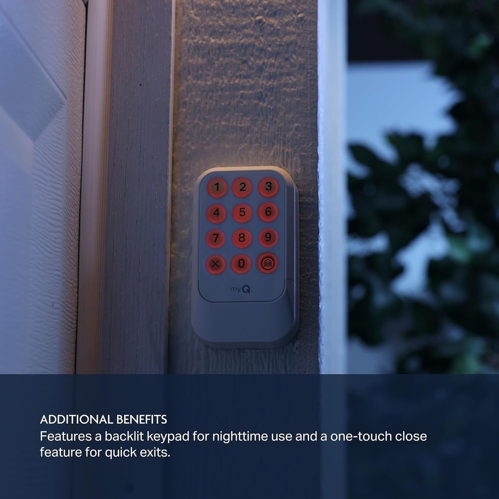 myQ Wireless Garage Door Keypad - White