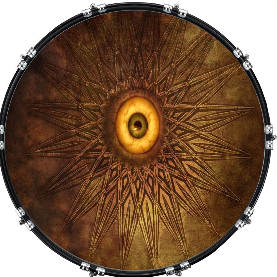20" Custom Bass Kick Drum Front Head Graphical Eye Center