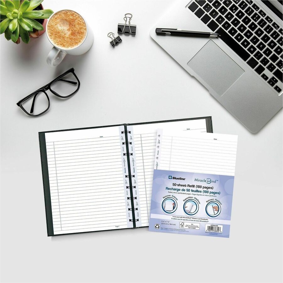 Rediform AFR9050R MiracleBind Notebook Refill 25 Sheets 9.25x7.25
