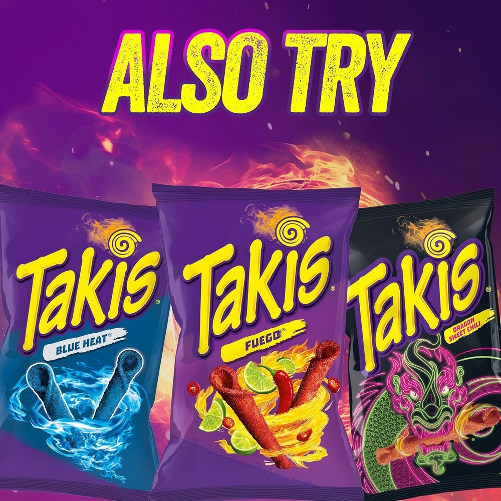 Takis 18 pc / 1 oz Variety Pack, Assorted Flavored Mixed Rolled Tortilla Chips .
