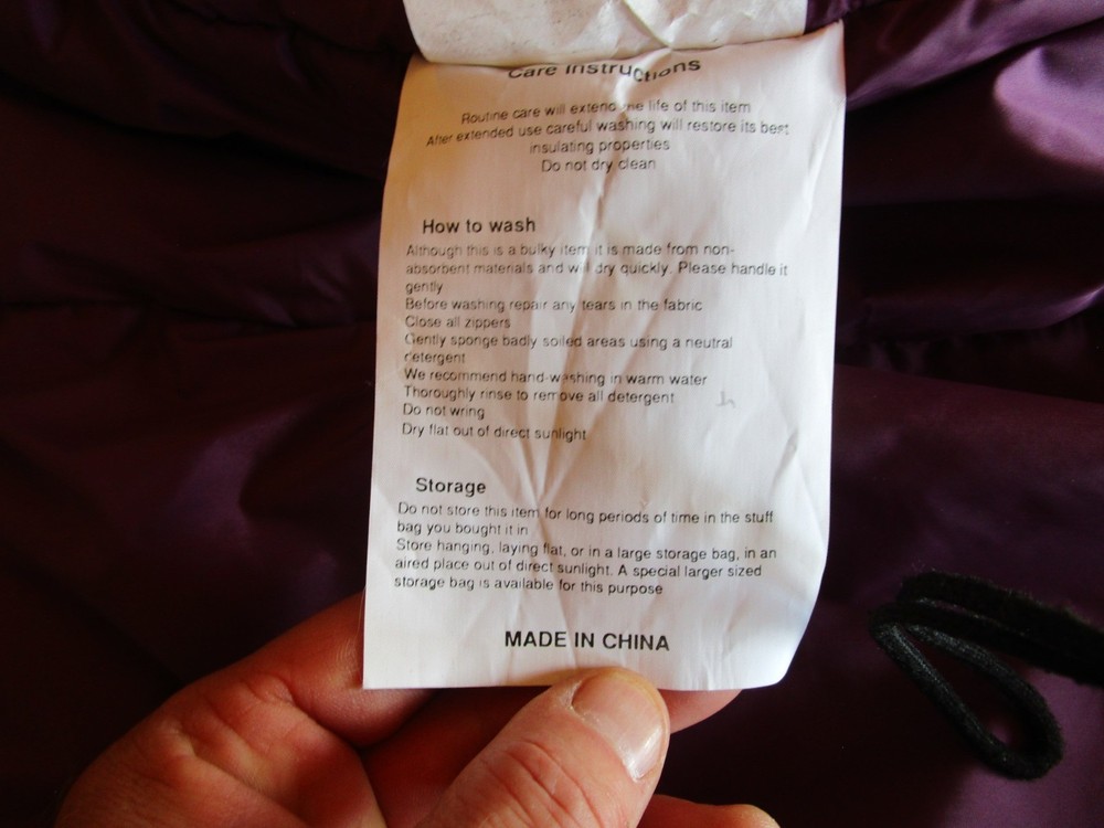 Montbell Dragon Fire sleeping bag long left zip