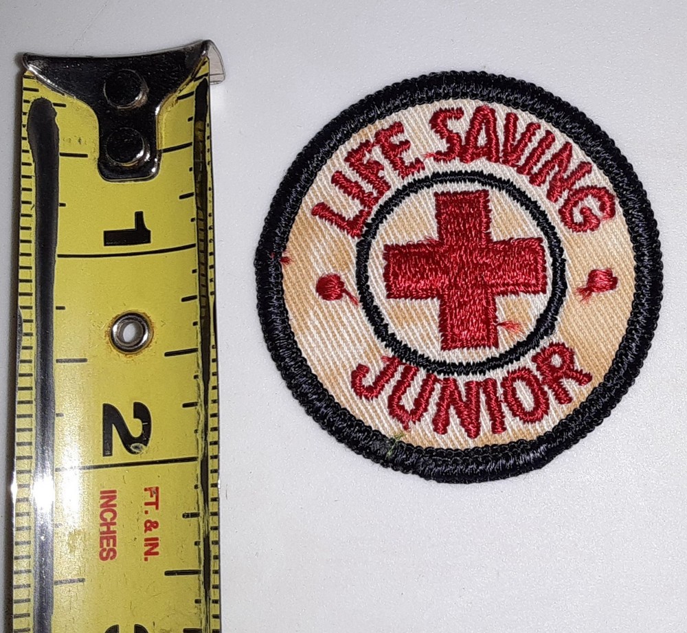 Vtg Life Saving Junior American Red Cross Patch!