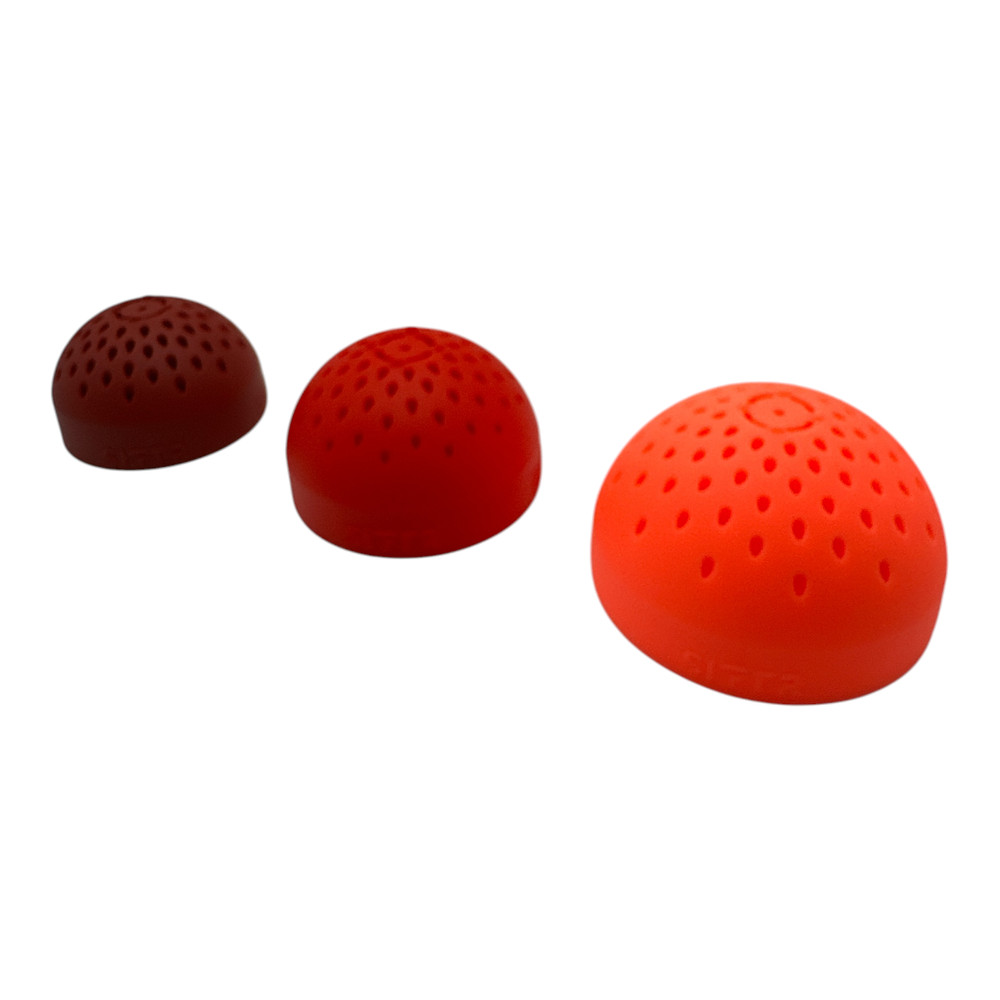SIFTR NESTING CAN STRAINERS - 3 Red Corla COLANDERS Set NEW IN BOX