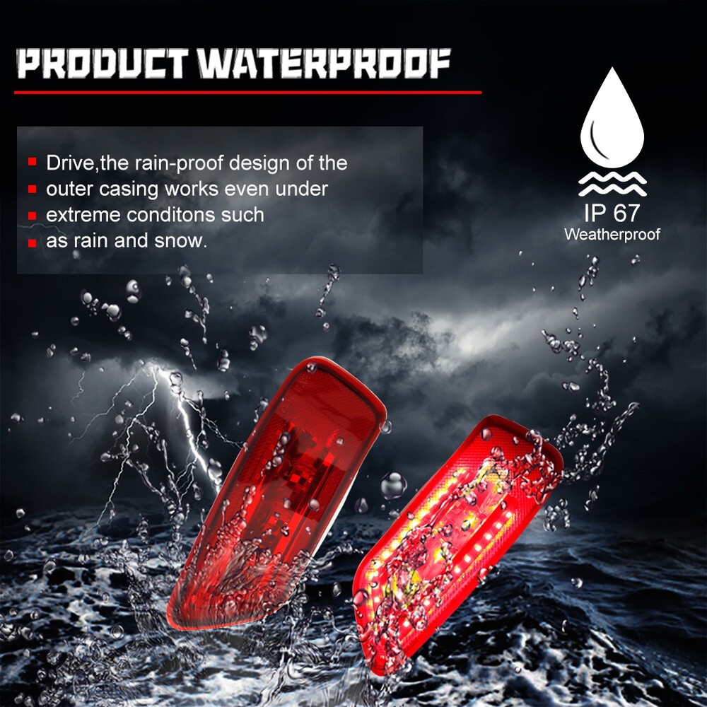 2PCS Red LED Rear Fog/Brake Light Kit For 2011-2020 Jeep Grand Cherokee