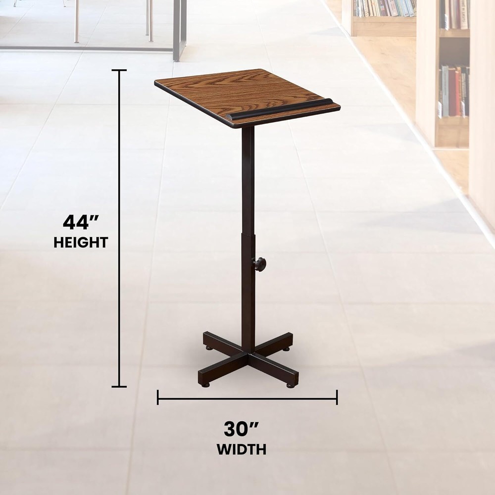 Oklahoma Sound Portable Presentation Series Adjustable Height Lectern Stand
