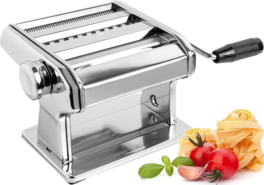 Stainless Fresh Pasta Maker Roller Machine for Spaghetti Noodle Kitchen Tool US
