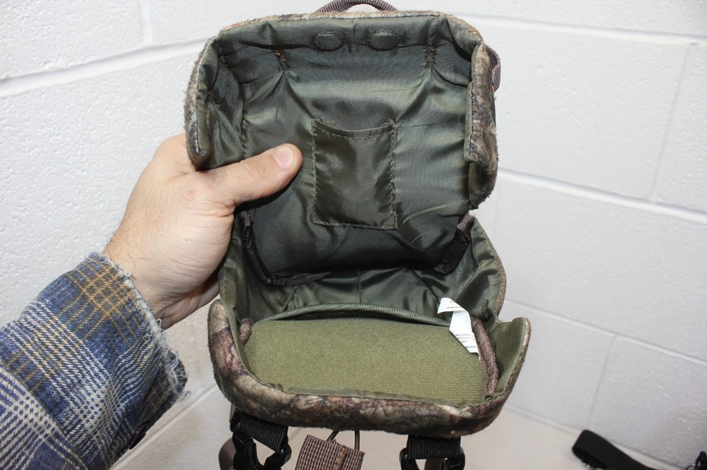Terrain Plateau Bino soft Case Chest Storage Harness Binocular Breakup Camo EUC!