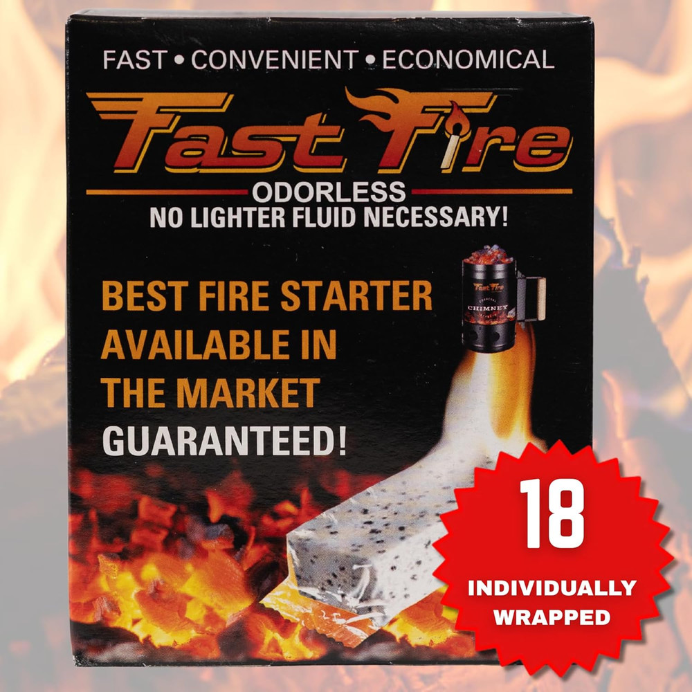 Odorless Fire Starter Cubes – Individually Wrapped Cubes for Grills, Fire Pits,