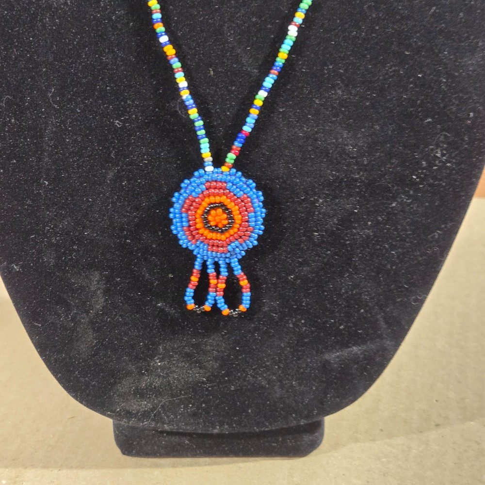 Authentic Navajo Beaded Neckless Native American Handcrafted 26"