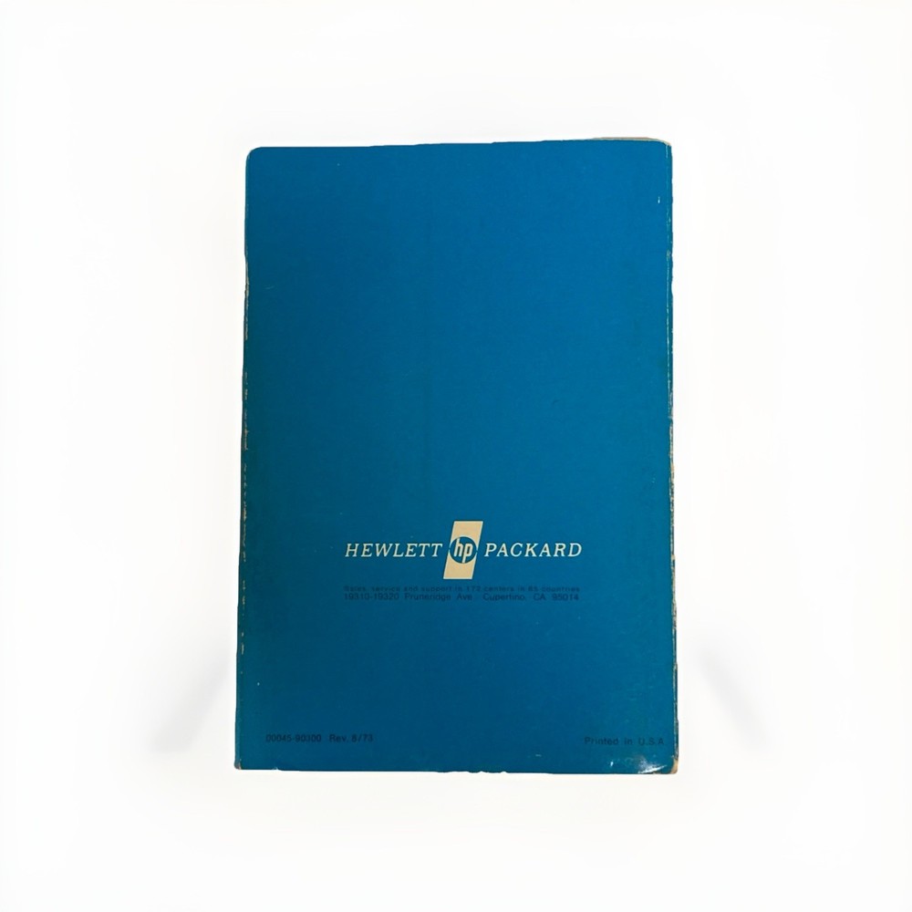 Hewlett Packard HP 45 Calculator Manual