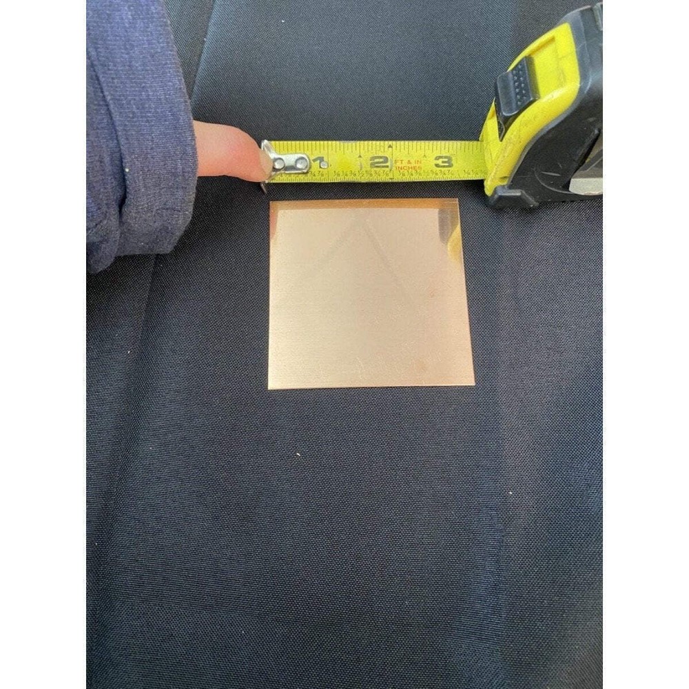 Square Copper Stamping Blanks, 3"x3" (10 Pack)