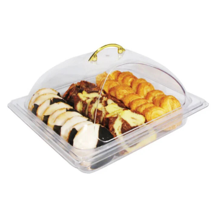 Winco Dome Cover with Side Cut, Half Size, Polycarbonate