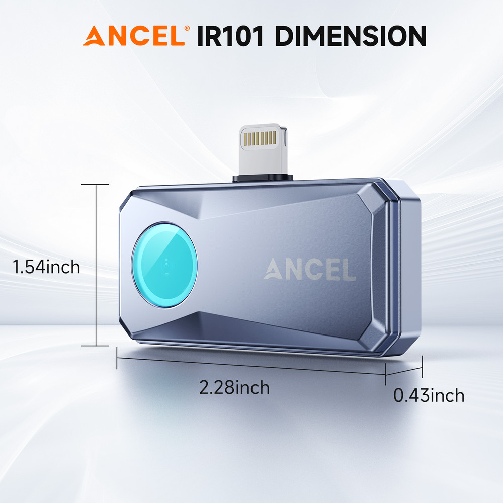 ANCEL 256x192 IR Thermal Imaging Camera for IOS Device 40mk Higher Sensitivity