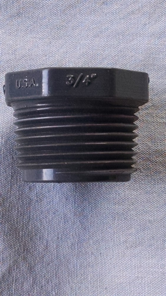 3/4" NPT  PVC Hex Plugs SCH80 D2467
