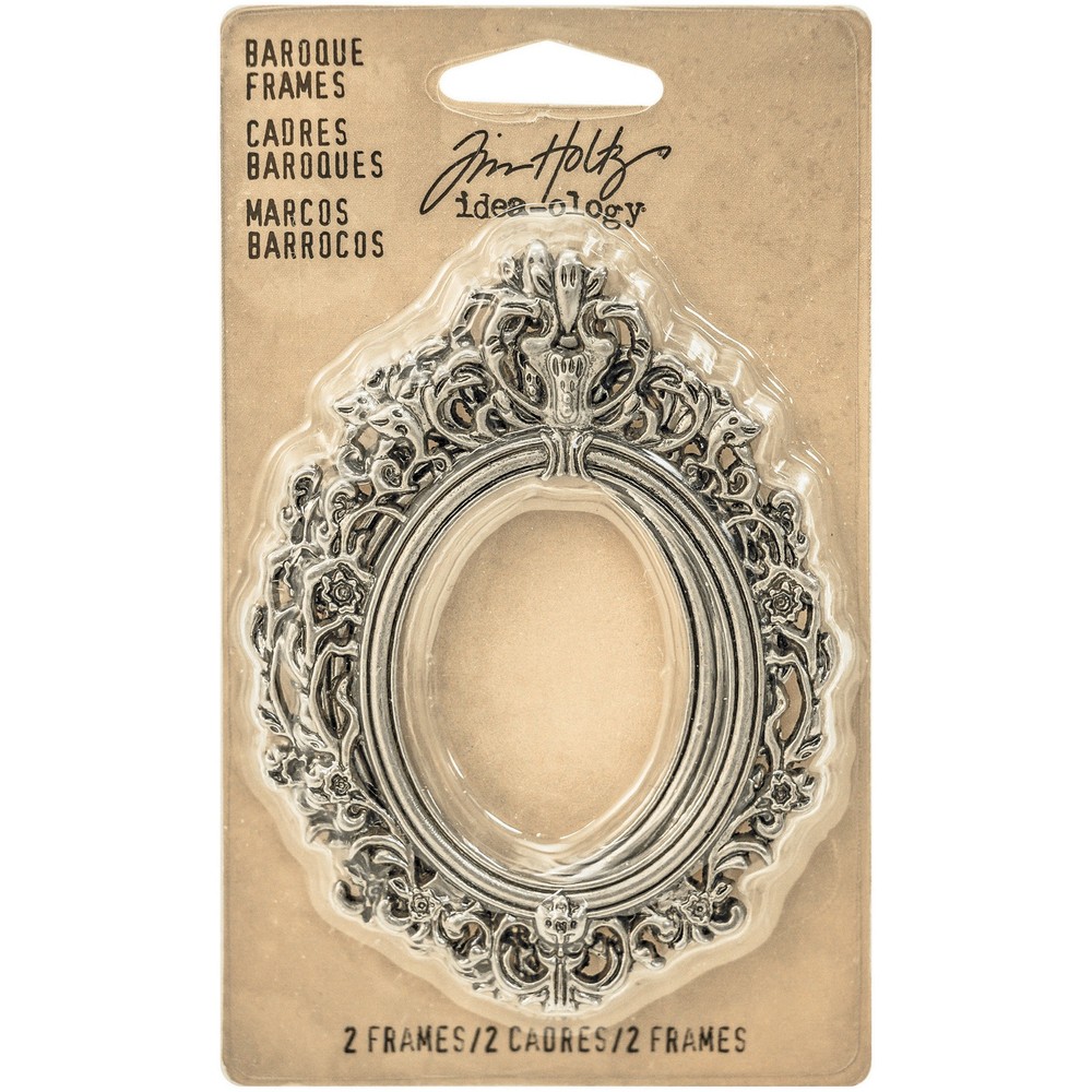 Advantus Idea-Ology Baroque Frames 2.25"X3" 2/Pkg-Antique Nickel