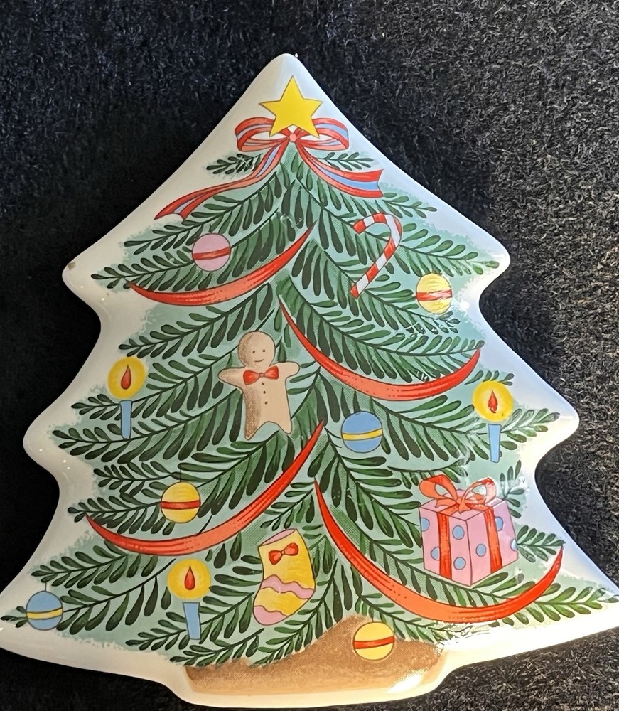 Christmas Tree Trinket Box Made In Japan