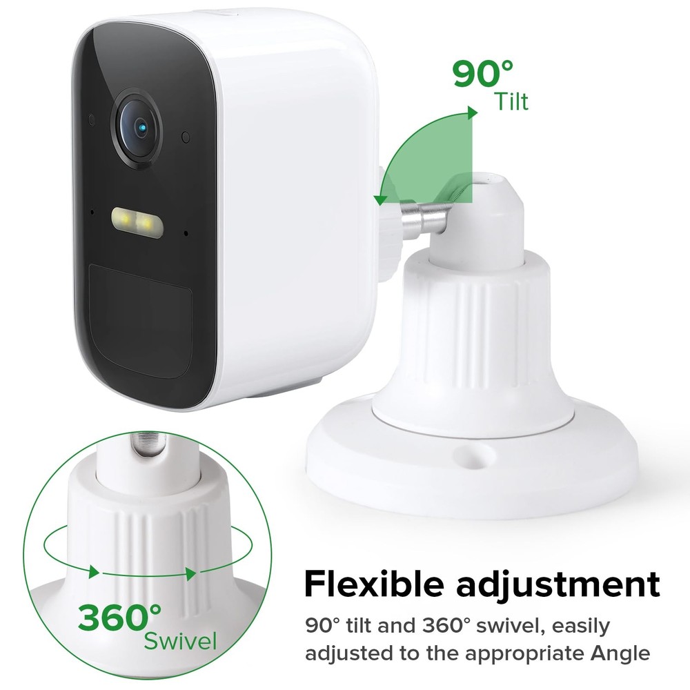 wochel 2Pack Security Camera Mount Compatible with eufy Solocam White
