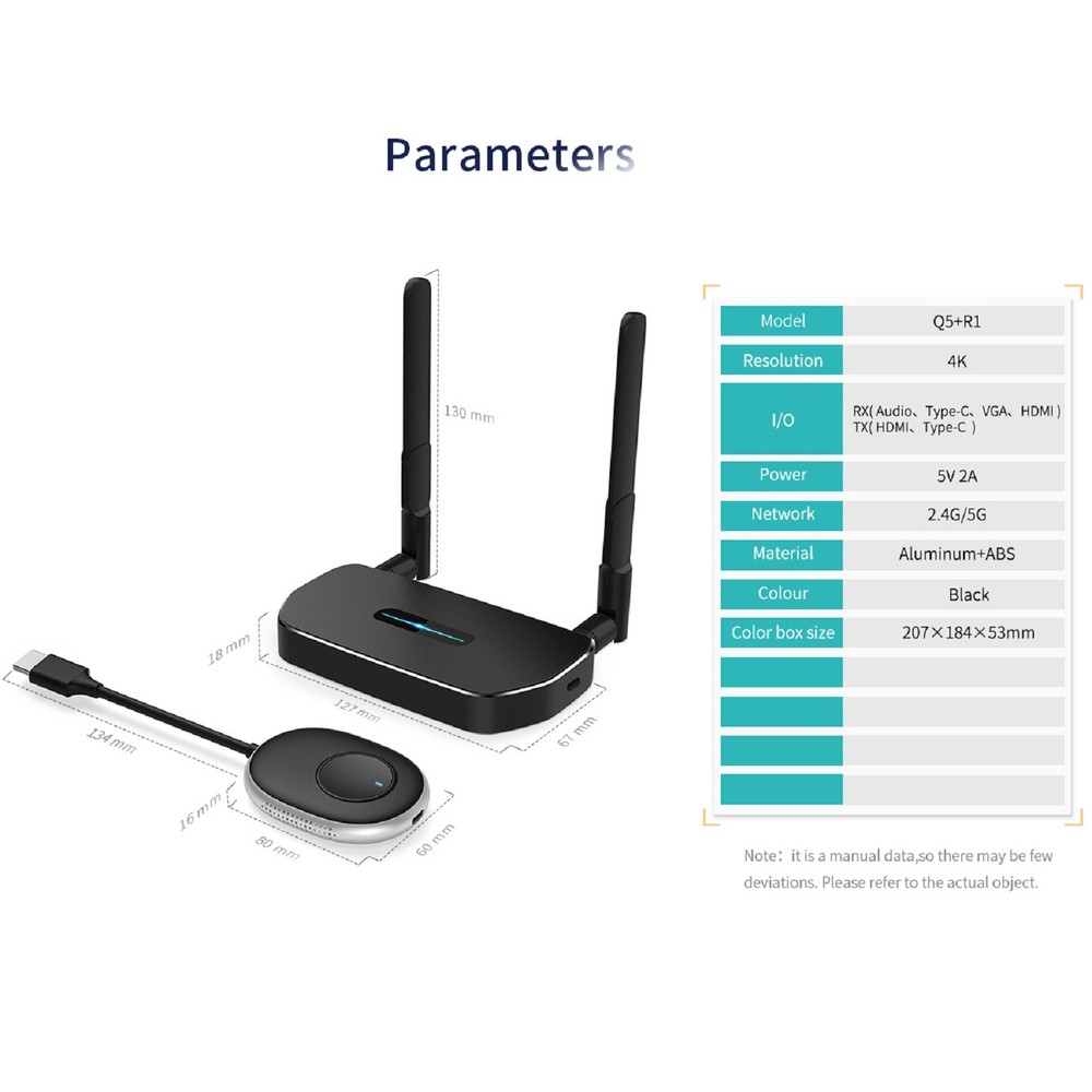 4K Wireless HDMI Video Transmitter Receiver Projector For TV Stick Switch PC