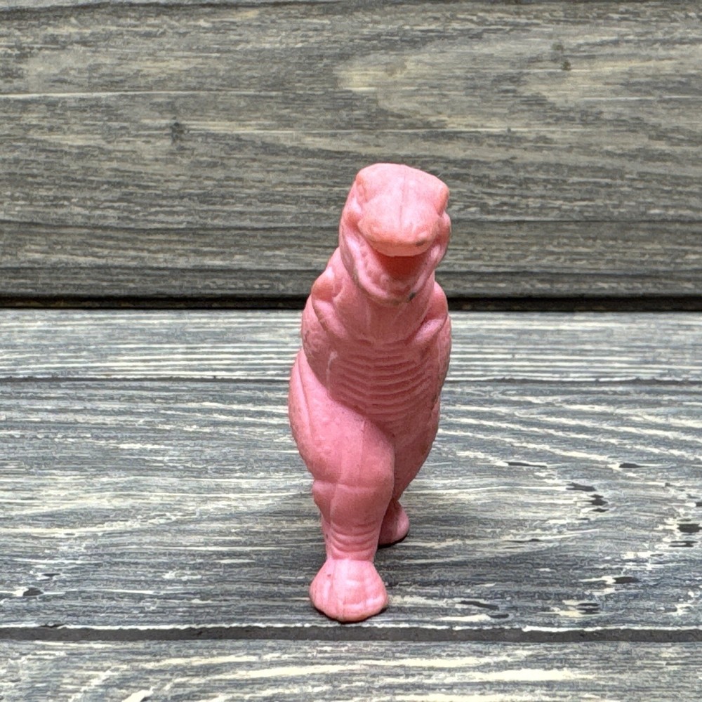 Vintage Pink Dinosaur T-Rex Plastic Figure 2”