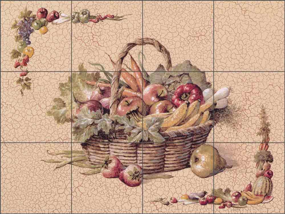 Vegetable Tile Backsplash T.C.Chiu Kitchen Art Ceramic Mural EC-TC005