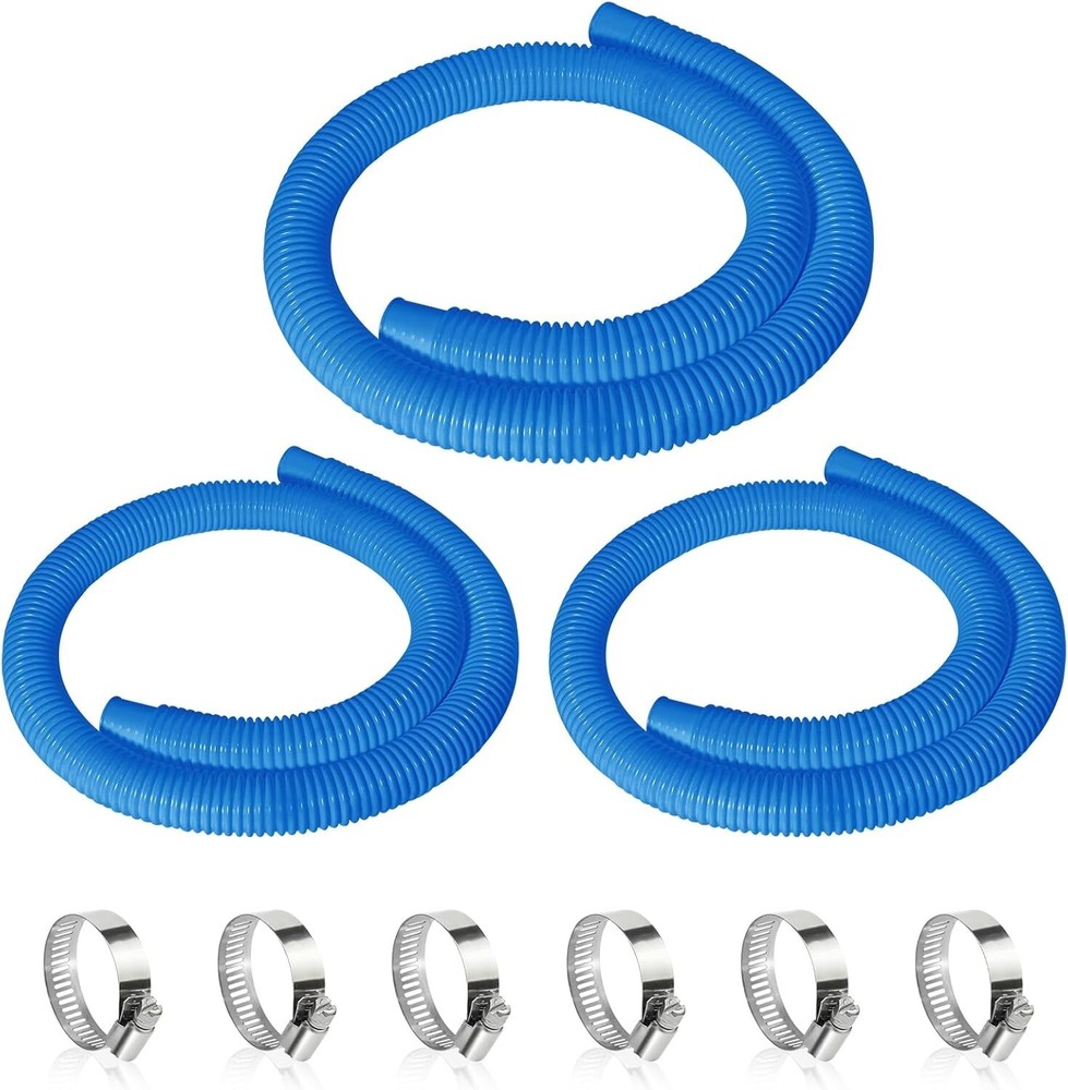 3 Pcs 1.25" Pool Hose, 59" Long Accessory Pool Pump Replacement Hoses