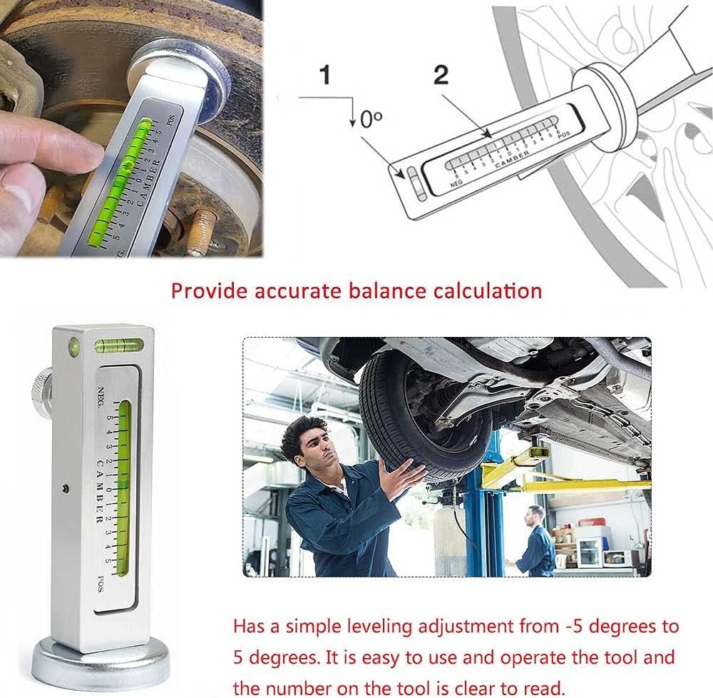 YQABLE Camber Gauge Castor Strut Wheel Alignment Adjustable Tool...