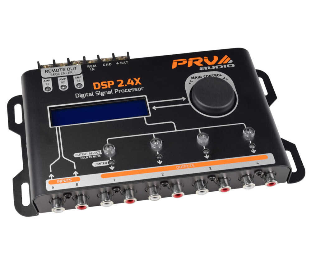 (1) 4 CHANNEL DSP DIGITAL SIGNAL PROCESSOR PRV CROSSOVER & EQUALIZER DSP 2.4X