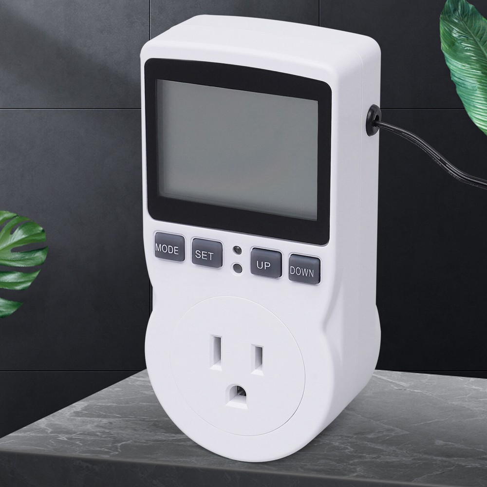 ABS Digital Thermostat Plug Outlet Temperature Controller Heater Cooler Switch