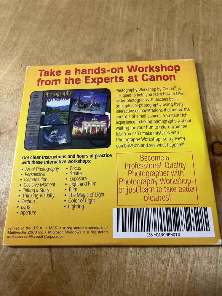 Canon Photography Workshop CD ROM Disc Only 2000