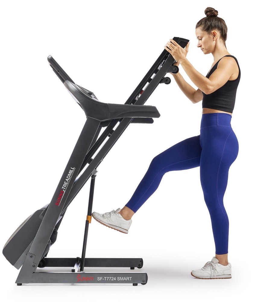 New Bluetooth Shock Absorption Treadmill with Auto Incline Foldable Pulse Sensor