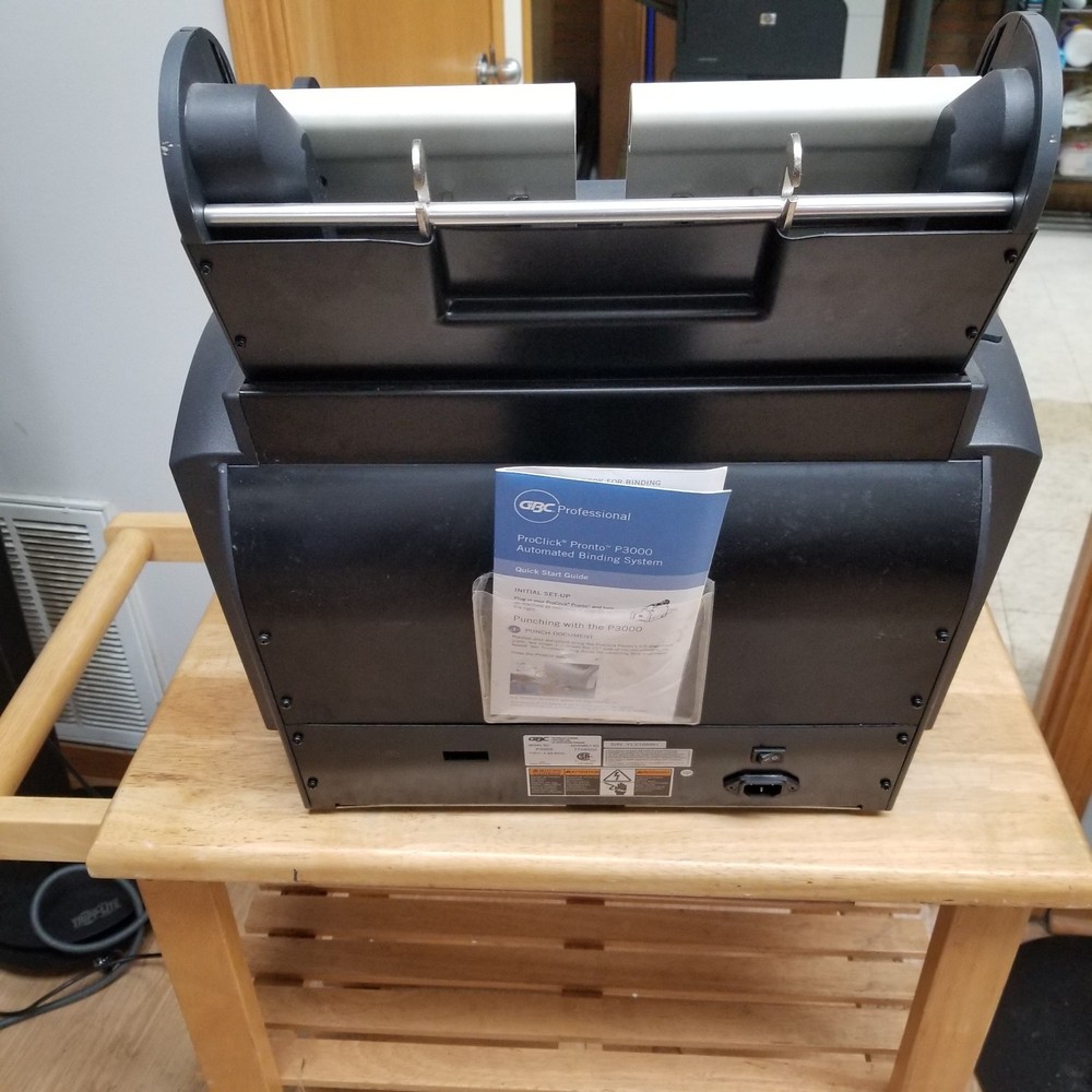 GBC ProClick Pronto P3000 Gray LCD Display Automatic Binding & Punch Machine