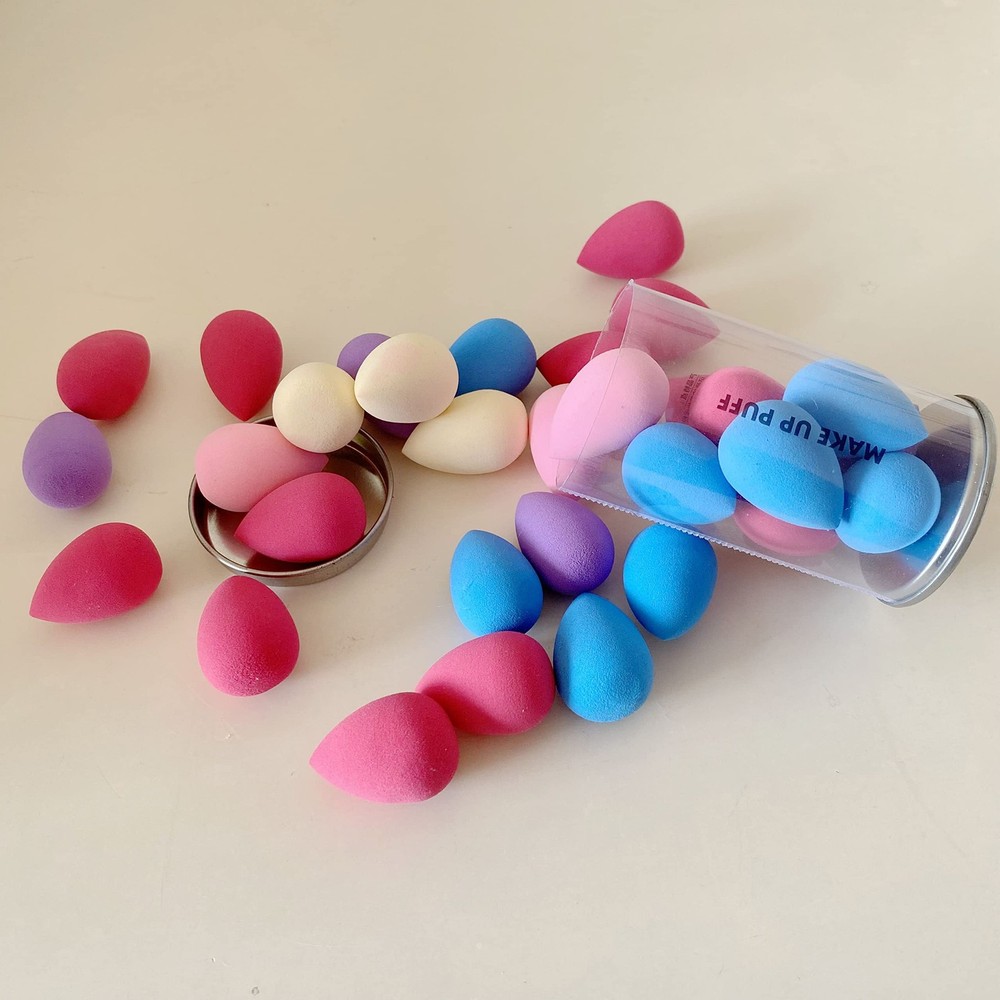Mini Makeup Sponge Multi-colored 10 Pcs 1 Count (Pack of 10), multi-colored