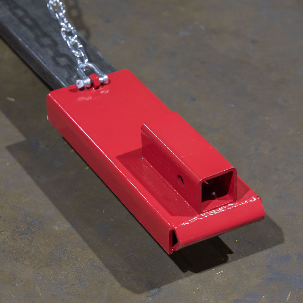 Titan Attachments Single Forklift 2" Hitch Receiver, Pallet Fork Blade Insert