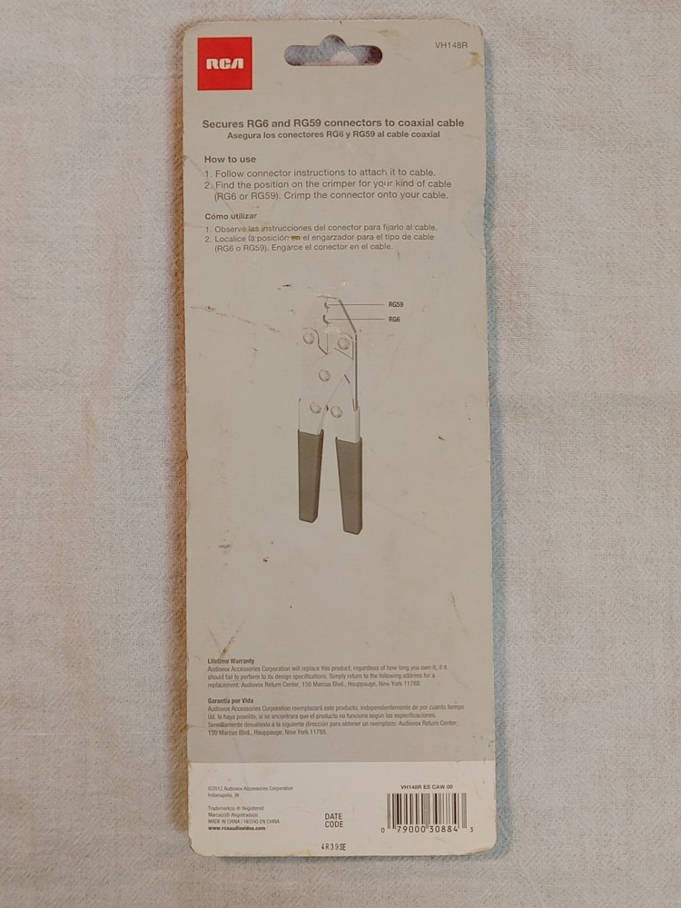 RCA Coax Cable Crimping Tool VH148R