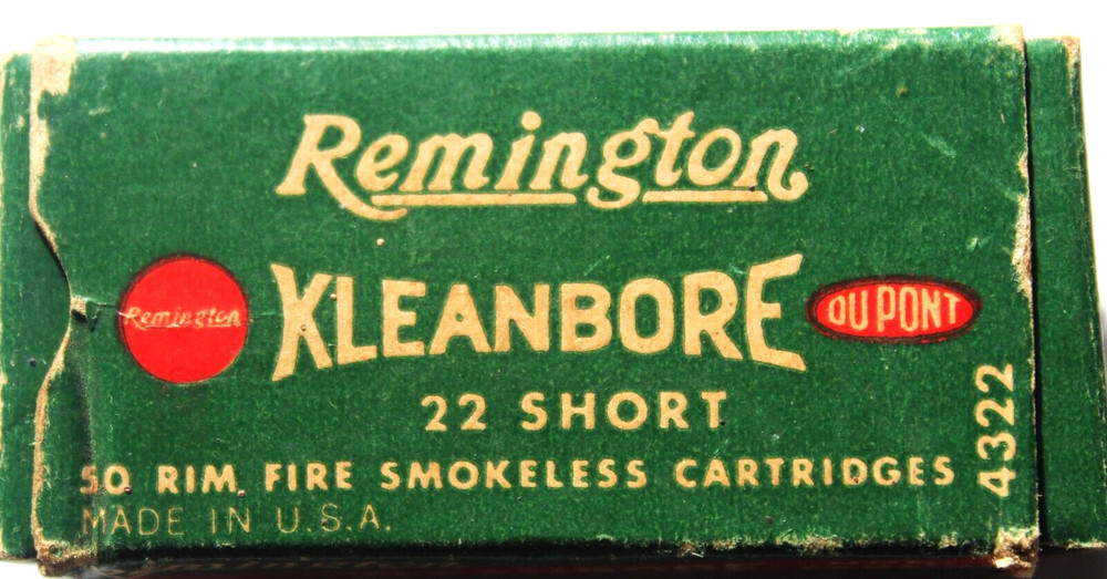 Vintage Remington Kleanbore .22 Short EMPTY Ammo Bullet Box