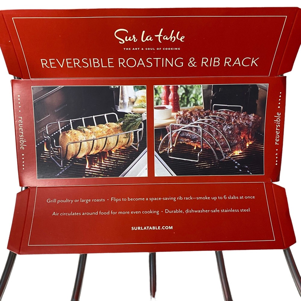 Sur La Table Reversible Roasting And Rib Rack NEW