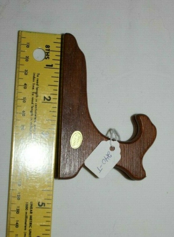 4" Hinged Teak Finish Display Easel