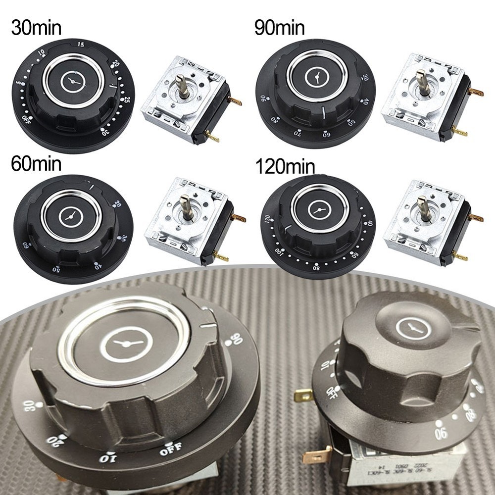 Timer Switch for Kitchen Appliances with 30 60 90 and 120 Minute Settings