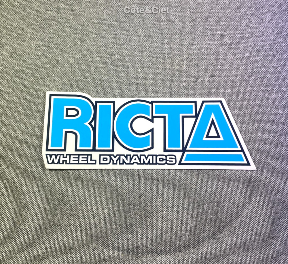 RICTA WHEEL DYNAMICS Clear Blue Skateboard Sticker 2" x 5.25"