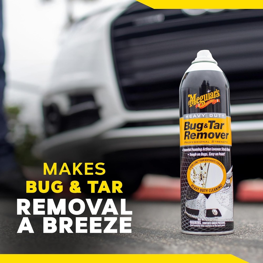 Meguiar's Heavy Duty Bug & Tar Remover, 15 oz Foaming Spray