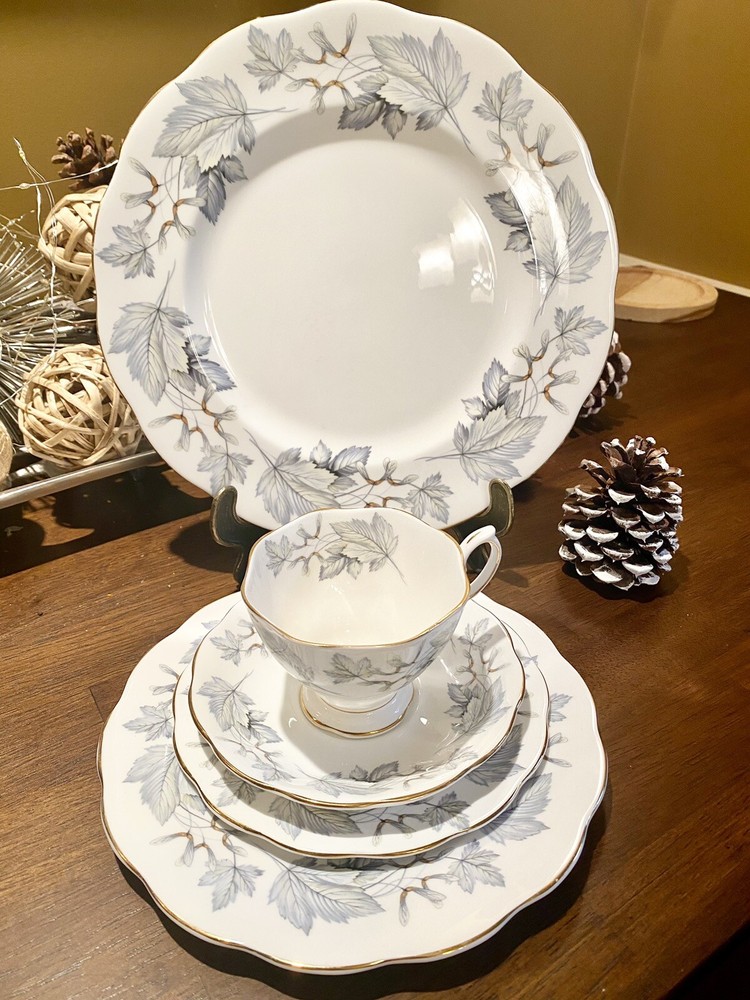 Royal Albert Silver Maple 5 Piece Place Settings England Bone China