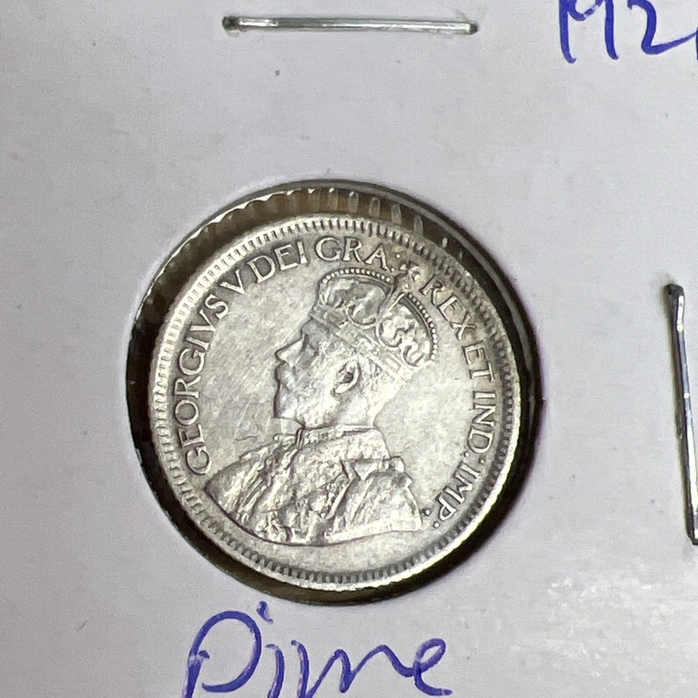 1921 Canada 10 Cent Silver Dime Coin