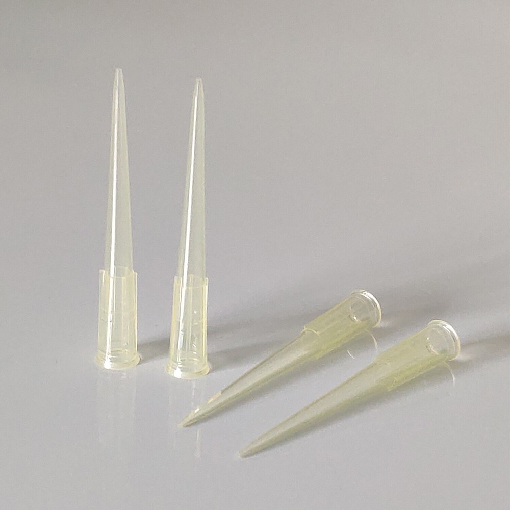 1000Pcs 200uL Pipette Tips, Yellow, Bulk