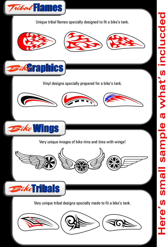 MOTORCYCLE BIKER CLIPART-VINYL CUTTER PLOTTER-VECTOR CLIP ART CD